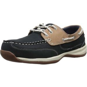 Rockport Women's Black and Tan Steel Toe Boat Shoes
